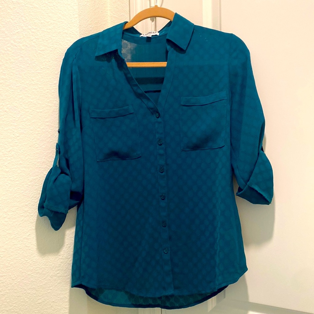 Hunter green blouse